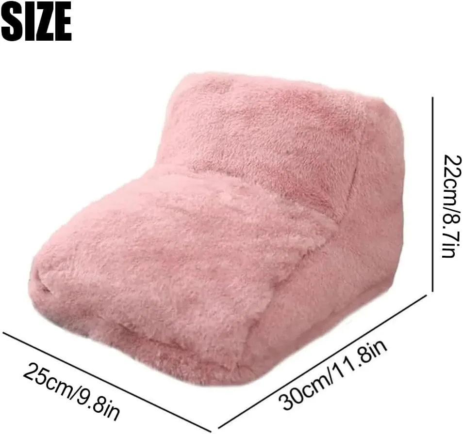 Feet Warmer for Car, Electric Heated Foot Warmers for Men Women, USB Rechargeable Soft Plush Heated Foot Warmer, Cozy Foot Heated Foot Pouch (Temperature Control Type-Brown)