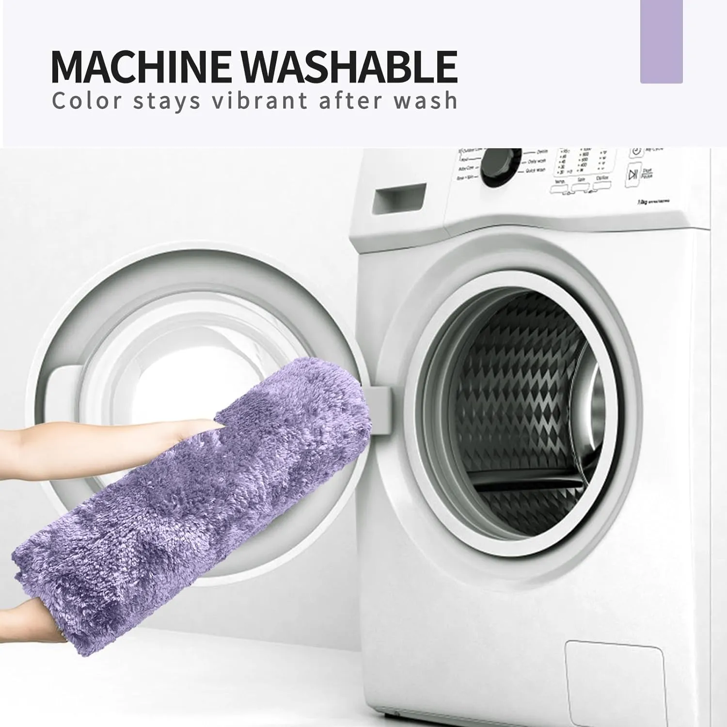 FIFU Bathroom Rugs 17" W x 24" L, Bath Mat for Bathroom, Bedroom, Laundry Room & Kitchen, Non-Slip Rubber Latex Backing, Extra Soft and Absorbent Microfiber Carpet, Machine Washable Rug, Lavender