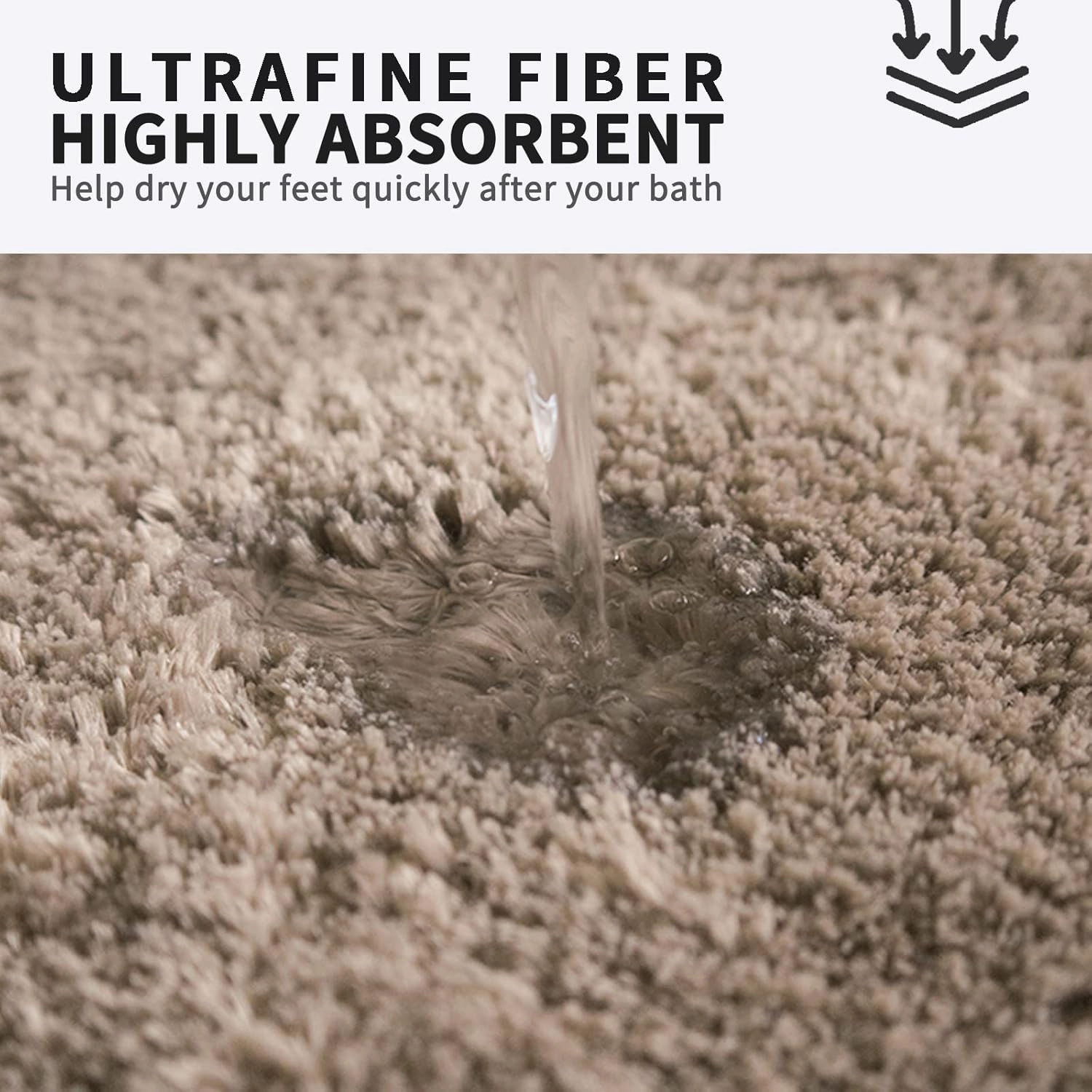 FIFU Bathroom Rugs 17" W x 24" L, Bath Mat for Bathroom, Bedroom, Laundry Room & Kitchen, Non-Slip Rubber Latex Backing, Extra Soft and Absorbent Microfiber Carpet, Machine Washable Rug, Beige