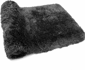 FIFU Bathroom Rugs 17" W x 24" L, Bath Mat for Bathroom, Bedroom, Laundry Room & Kitchen, Non-Slip Rubber Latex Backing, Extra Soft and Absorbent Microfiber Carpet, Machine Washable Rug, Black