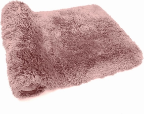 FIFU Bathroom Rugs 17" W x 24" L, Bath Mat for Bathroom, Bedroom, Laundry Room & Kitchen, Non-Slip Rubber Latex Backing, Extra Soft and Absorbent Microfiber Carpet, Machine Washable Rug, Pink