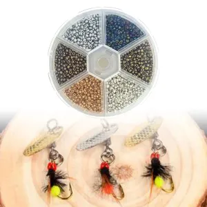 Fly Tying Beads Tungsten Slotted Beads Fishing Tool Accessories Materials 2mm 3mm Jig Hook Ball Multicolour Portable for Angler