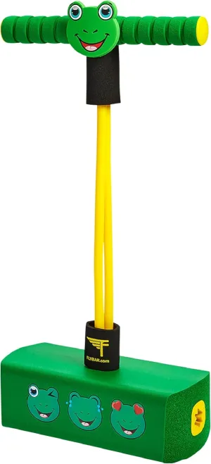 Flybar My First Foam Pogo Jumper for Kids Fun and Safe Pogo Stick for Toddlers, Durable Foam and Bungee Jumper for Ages 3 and up, Supports up to 250lbs (Frog)