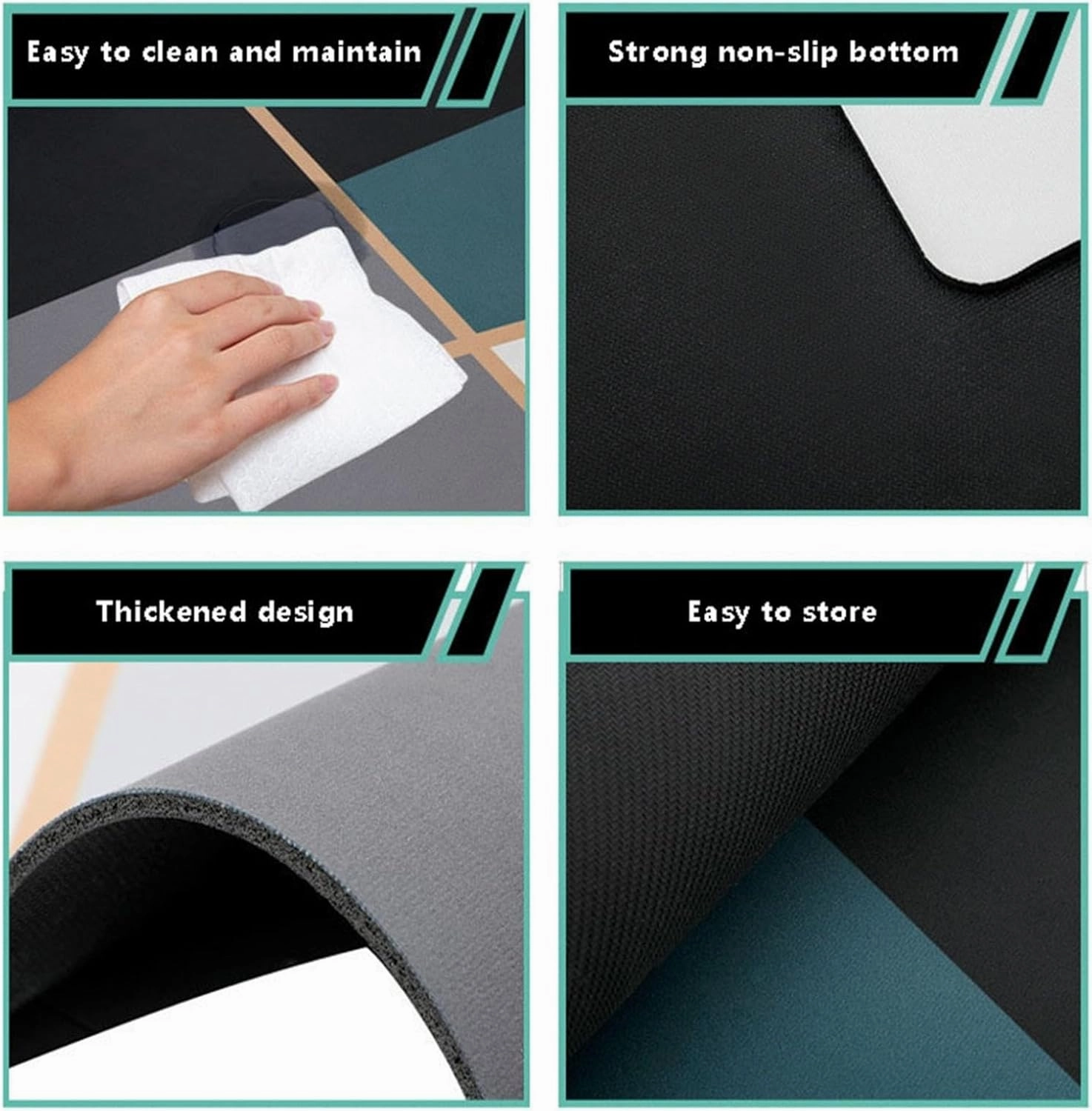 Football Footstep Training Mat, Soccer Training Mat Dribble Silent Auxiliary Props Football Door Mat Non-Slip Mat for Corner Football Field Ground, Training Pace Ball Control Player Equipment