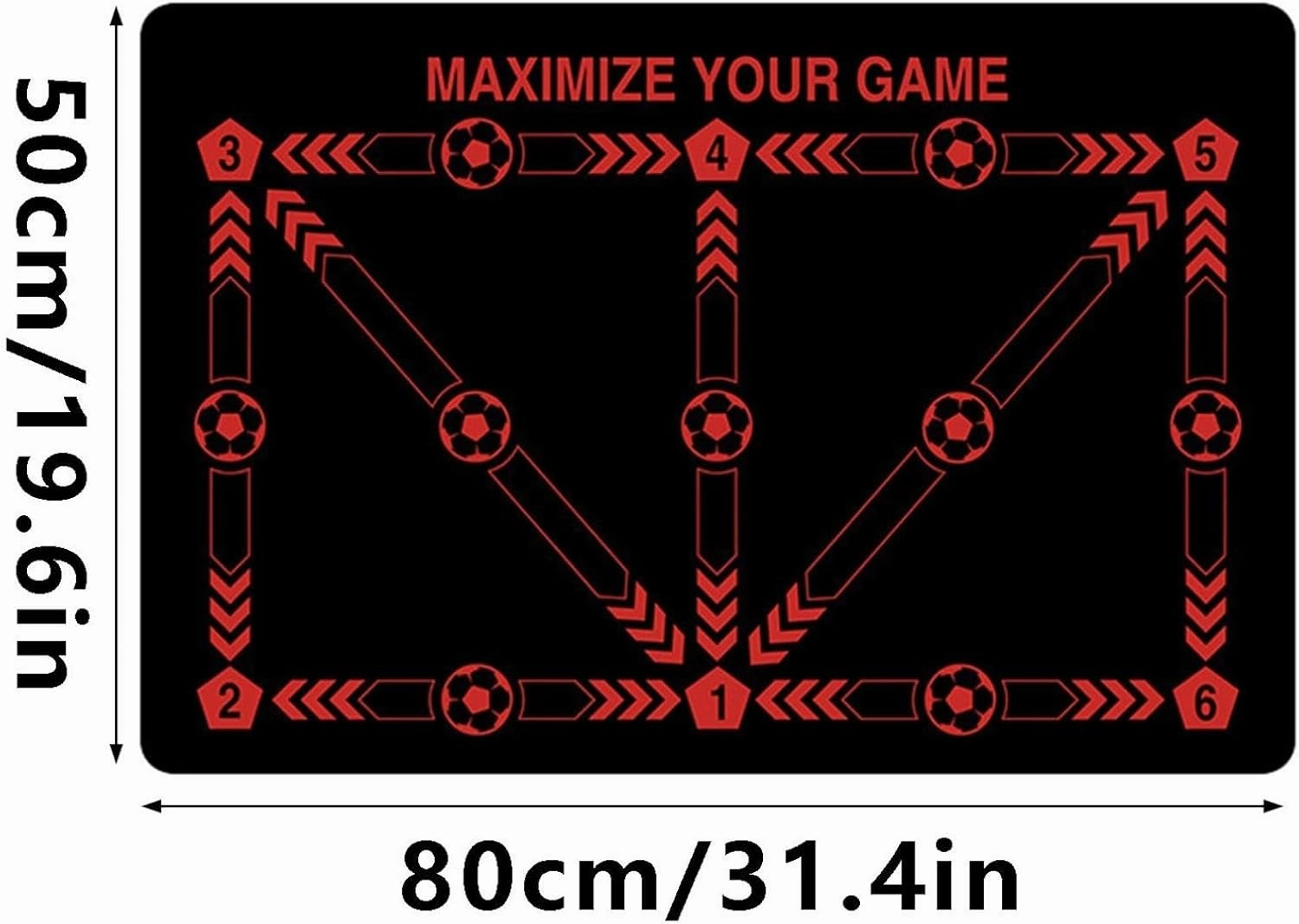 Football Footstep Training Mat, Soccer Training Mat Dribble Silent Auxiliary Props Football Door Mat Non-Slip Mat for Corner Football Field Ground, Training Pace Ball Control Player Equipment
