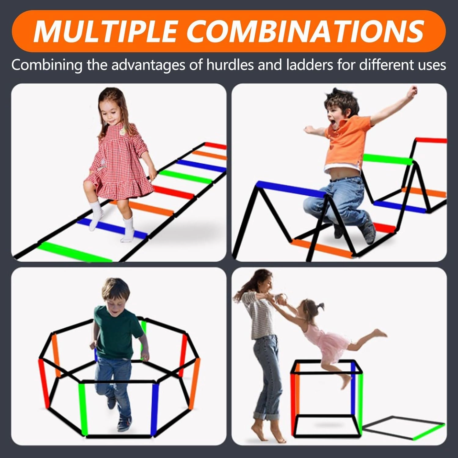 Footwork Ladder, Soccer Equipment for Training, Agility Ladder Speed Training Equipment, Foldable Instant Set-up, for Kids Athletes Indoor Outdoor Sports(20 Grids)