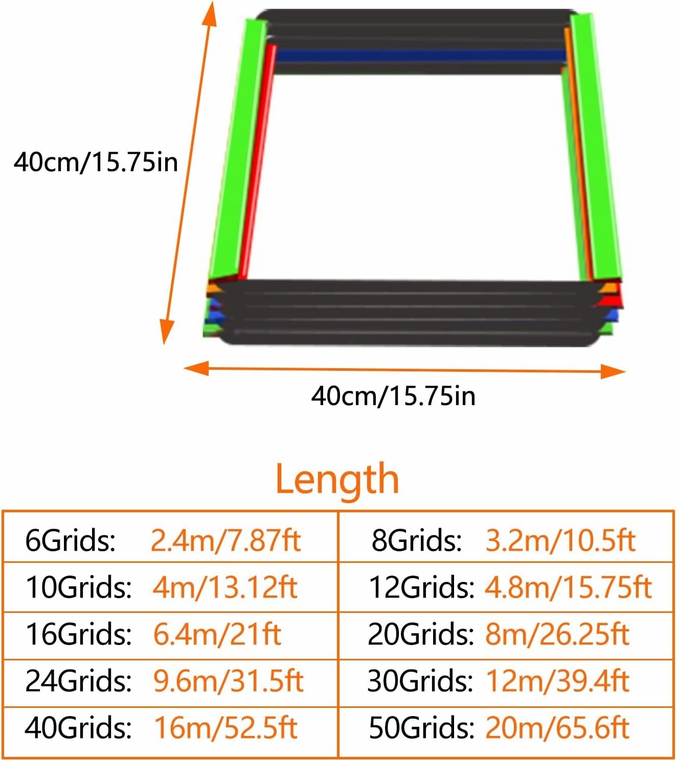 Footwork Ladder, Soccer Equipment for Training, Agility Ladder Speed Training Equipment, Foldable Instant Set-up, for Kids Athletes Indoor Outdoor Sports(20 Grids)