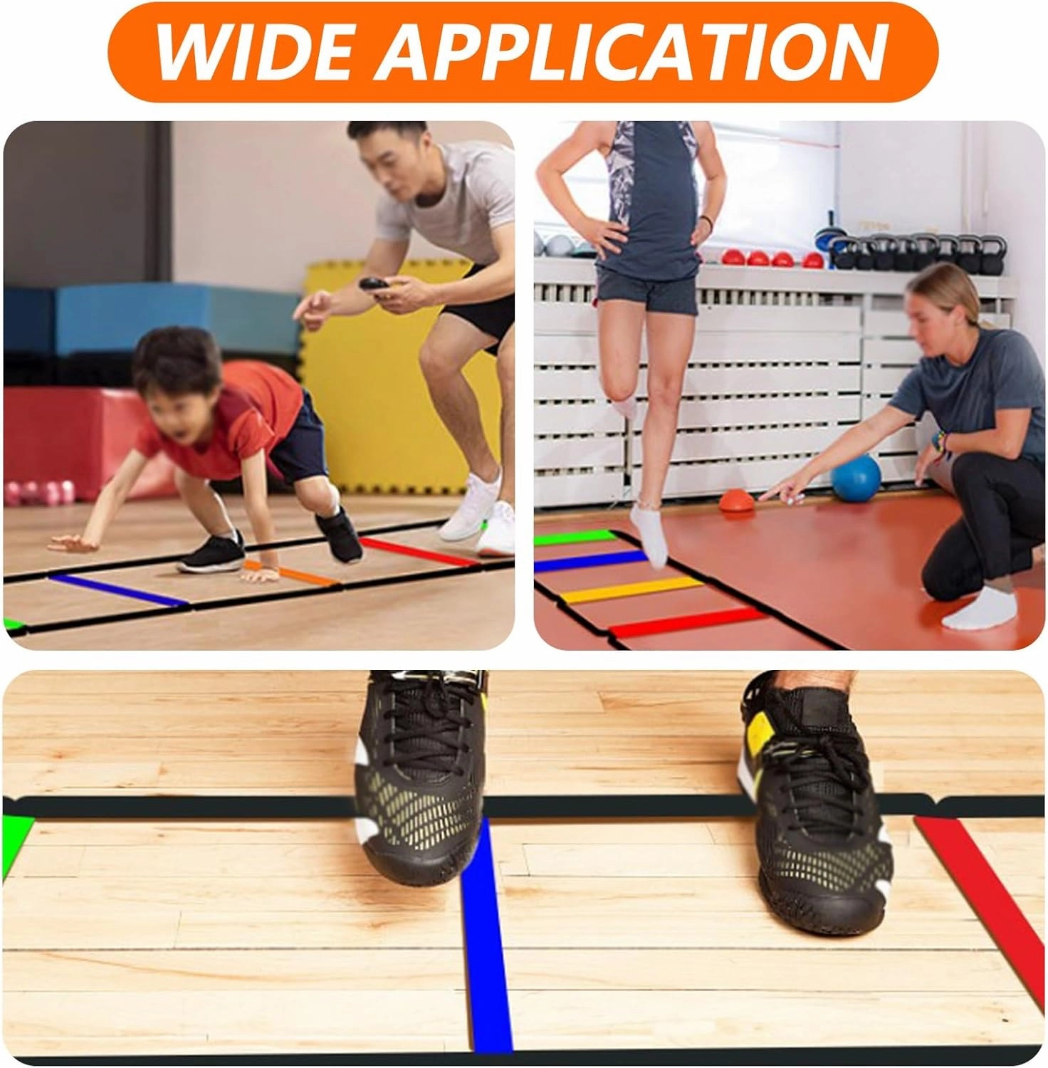 Footwork Ladder, Soccer Equipment for Training, Agility Ladder Speed Training Equipment, Foldable Instant Set-up, for Kids Athletes Indoor Outdoor Sports(20 Grids)