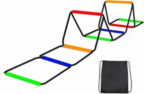 Footwork Ladder, Soccer Equipment for Training, Agility Ladder Speed Training Equipment, Foldable Instant Set-up, for Kids Athletes Indoor Outdoor Sports(20 Grids)