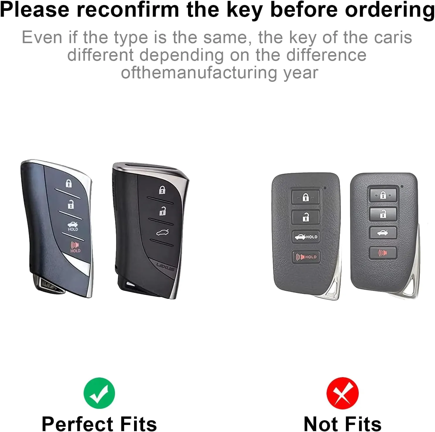 for Lexus key fob cover, Soft TPU Keys Protector Bling Key Fob Keychain for 2018-2024 UX200 LS500 LS500H LC500 LC500h ES300h ES350 Smart Key, Gold Red
