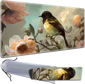 for MTG Playmat Non-Slip Rubber Play Mat with Storage Bag Combination, Ideal for Card Game Lovers TCG Play Mat, Cute Bird