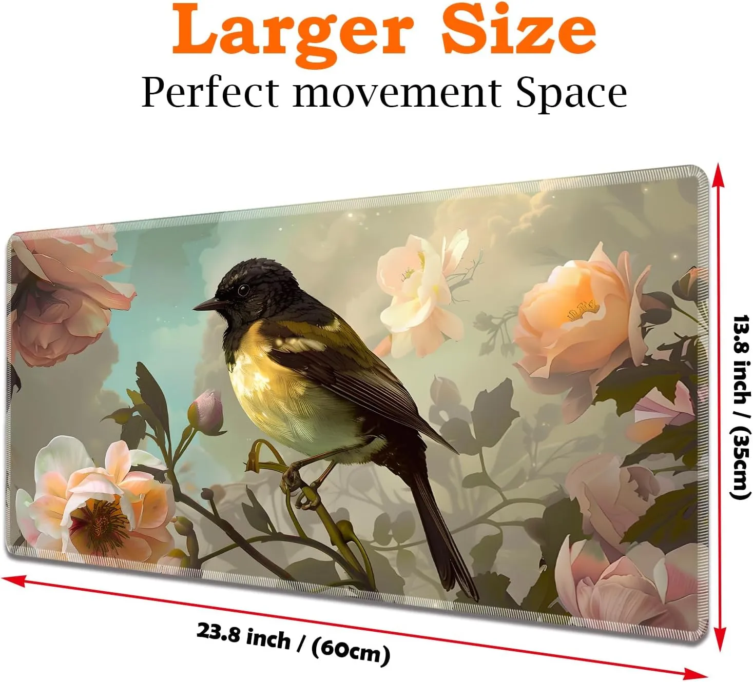 for MTG Playmat Non-Slip Rubber Play Mat with Storage Bag Combination, Ideal for Card Game Lovers TCG Play Mat, Cute Bird