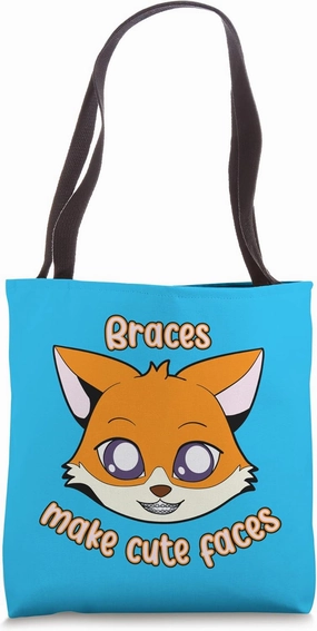 Fox - Braces make cute faces Tote Bag