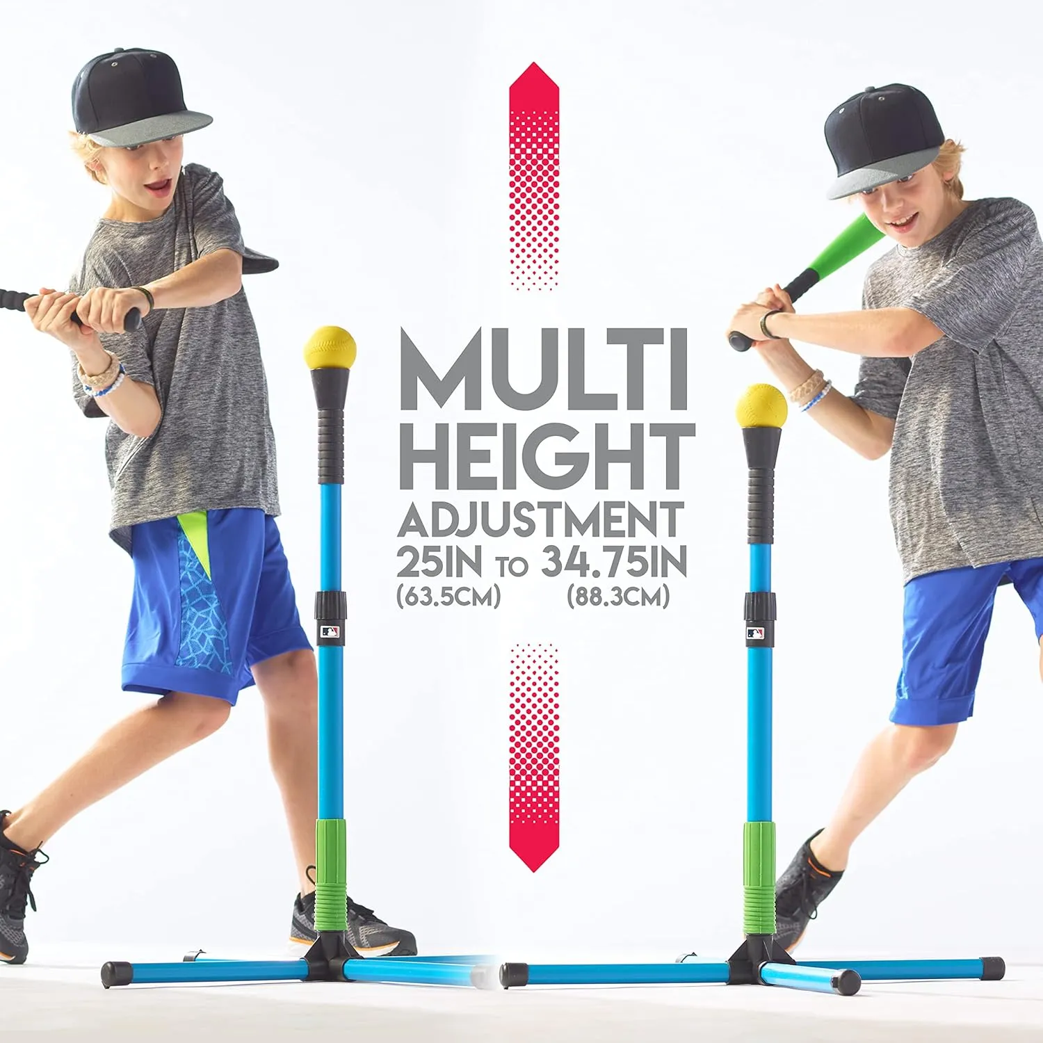 Franklin Sports Youth Batting Tee - Adjustable Height Plastic Training Tee for Kids   Toddlers - 23" to 33" Inches