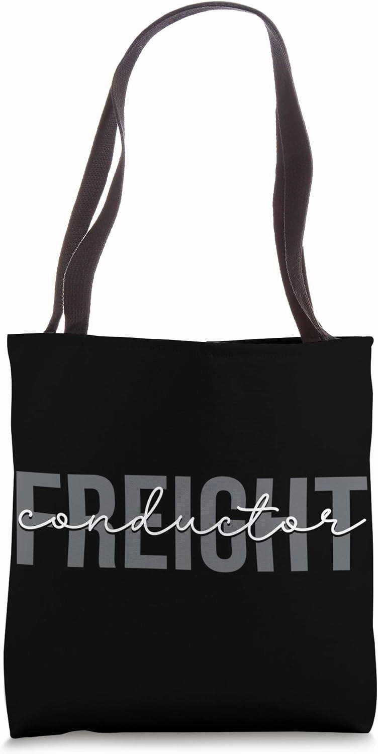 Freight Conductor Train Tote Bag