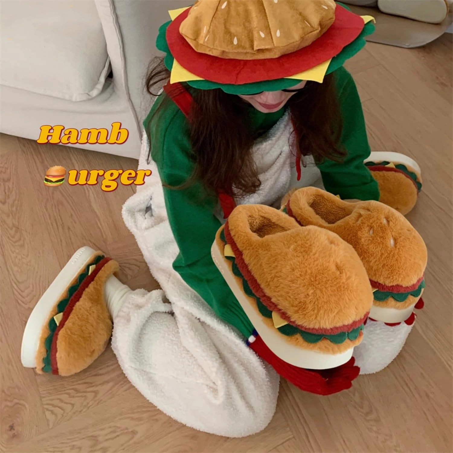 Frog Cartoon Animal Slippers - Fluffy Retro Memory Foam Plush Indoor Home Shoes With Thick Soles