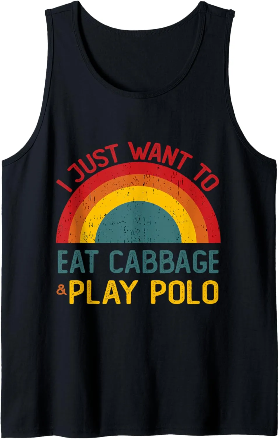 Funny I just want to eat cabbage and Play Polo Christmas Tank Top