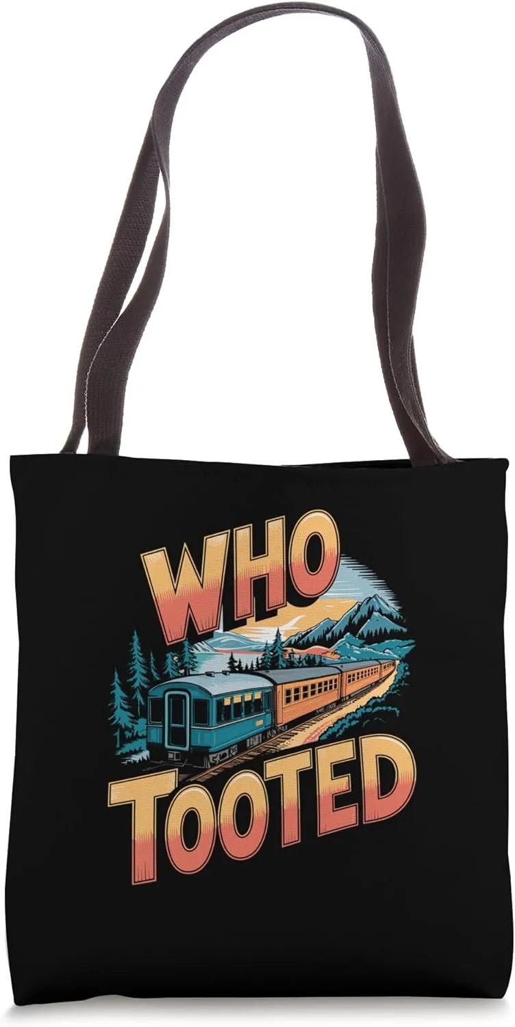 Funny Wagon Train Lover Locomotive Railroad Conductor Tote Bag