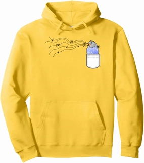Funny Singing bird in my pocket music notes bird watching Pullover Hoodie