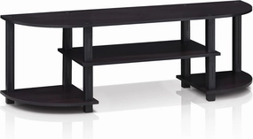 Furinno Turn-S-Tube Wide TV Entertainment Center, Dark Walnut