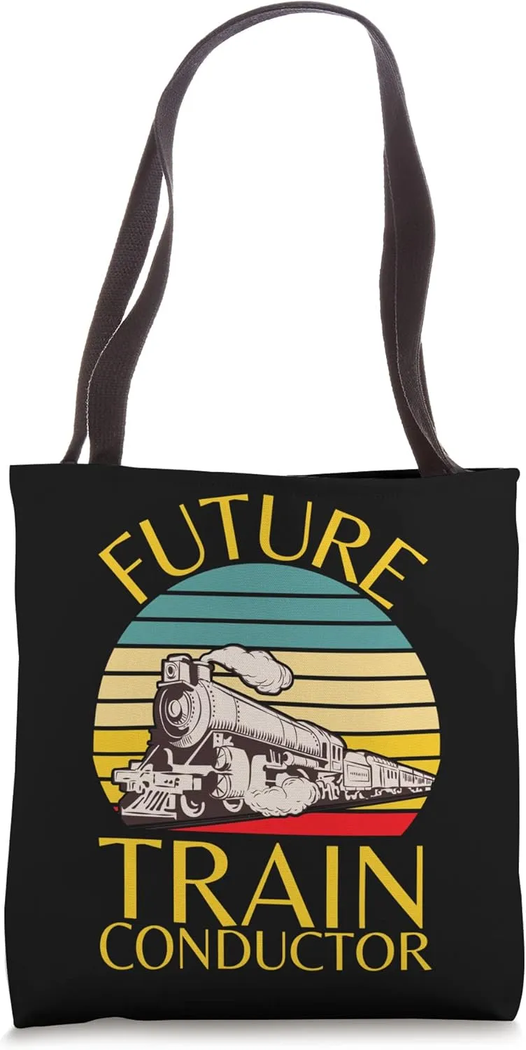 Future Train Conductor Kids Steam Engine for Toddlers Tote Bag