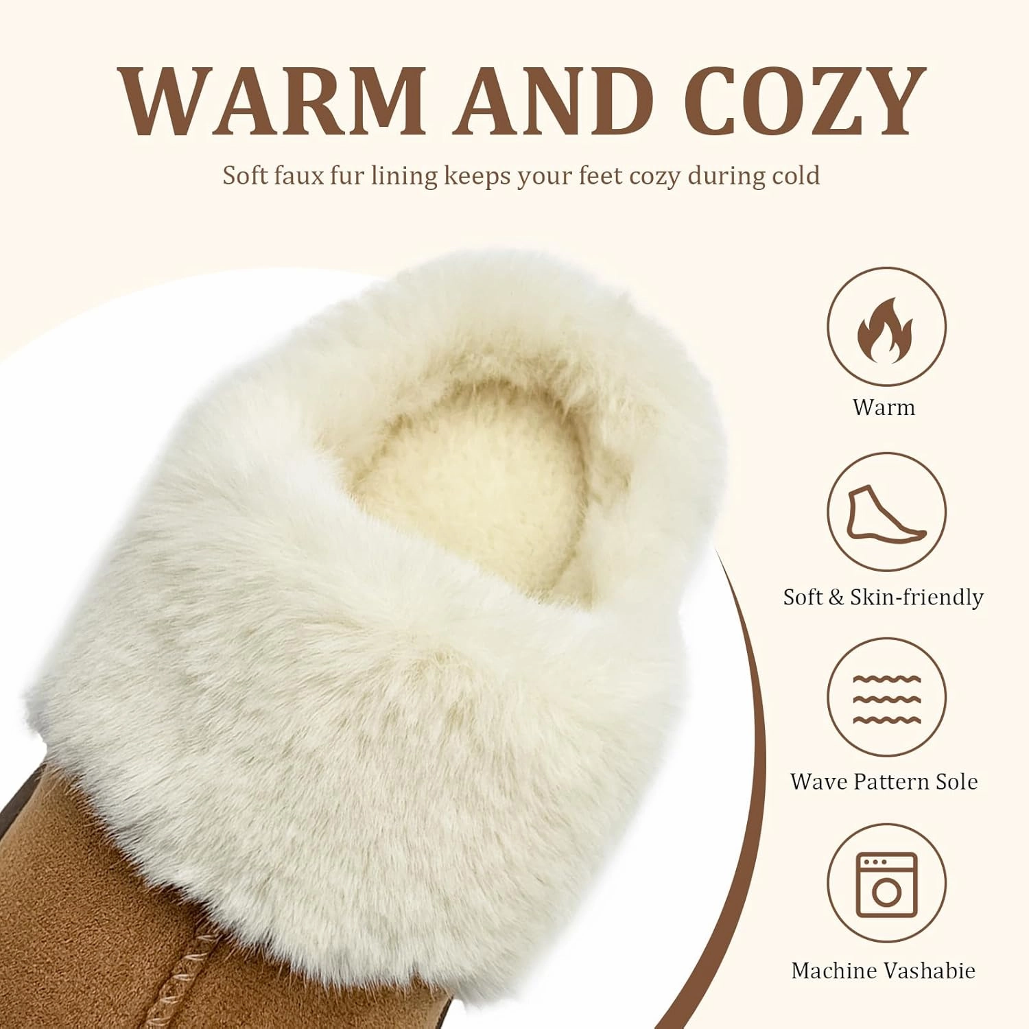 Fuzzy House Slippers for Kids Girls boys Soft Plush Platform House Shoes Memory Foam Warmth Slip-on Slippers Indoor Outdoor Big Kid
