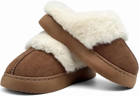 Fuzzy House Slippers for Kids Girls boys Soft Plush Platform House Shoes Memory Foam Warmth Slip-on Slippers Indoor Outdoor Big Kid