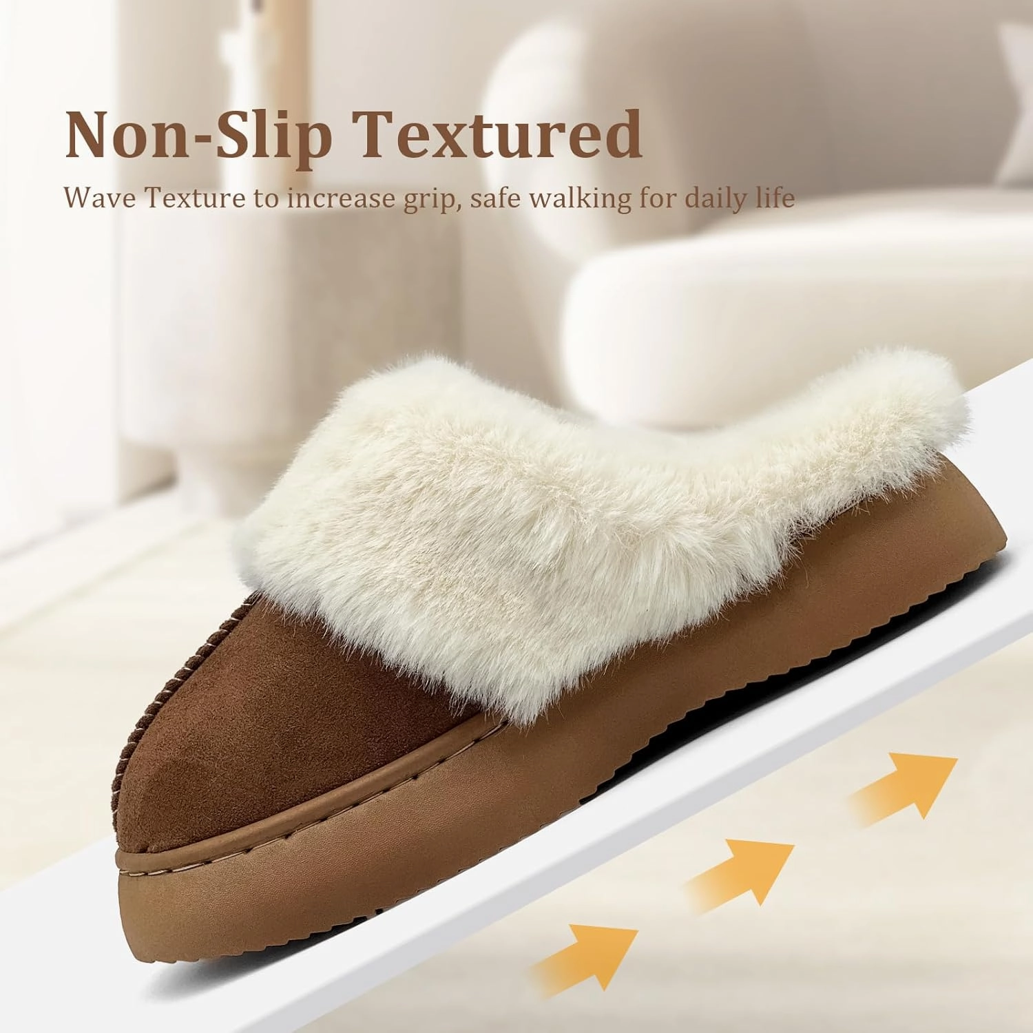 Fuzzy House Slippers for Kids Girls boys Soft Plush Platform House Shoes Memory Foam Warmth Slip-on Slippers Indoor Outdoor Big Kid