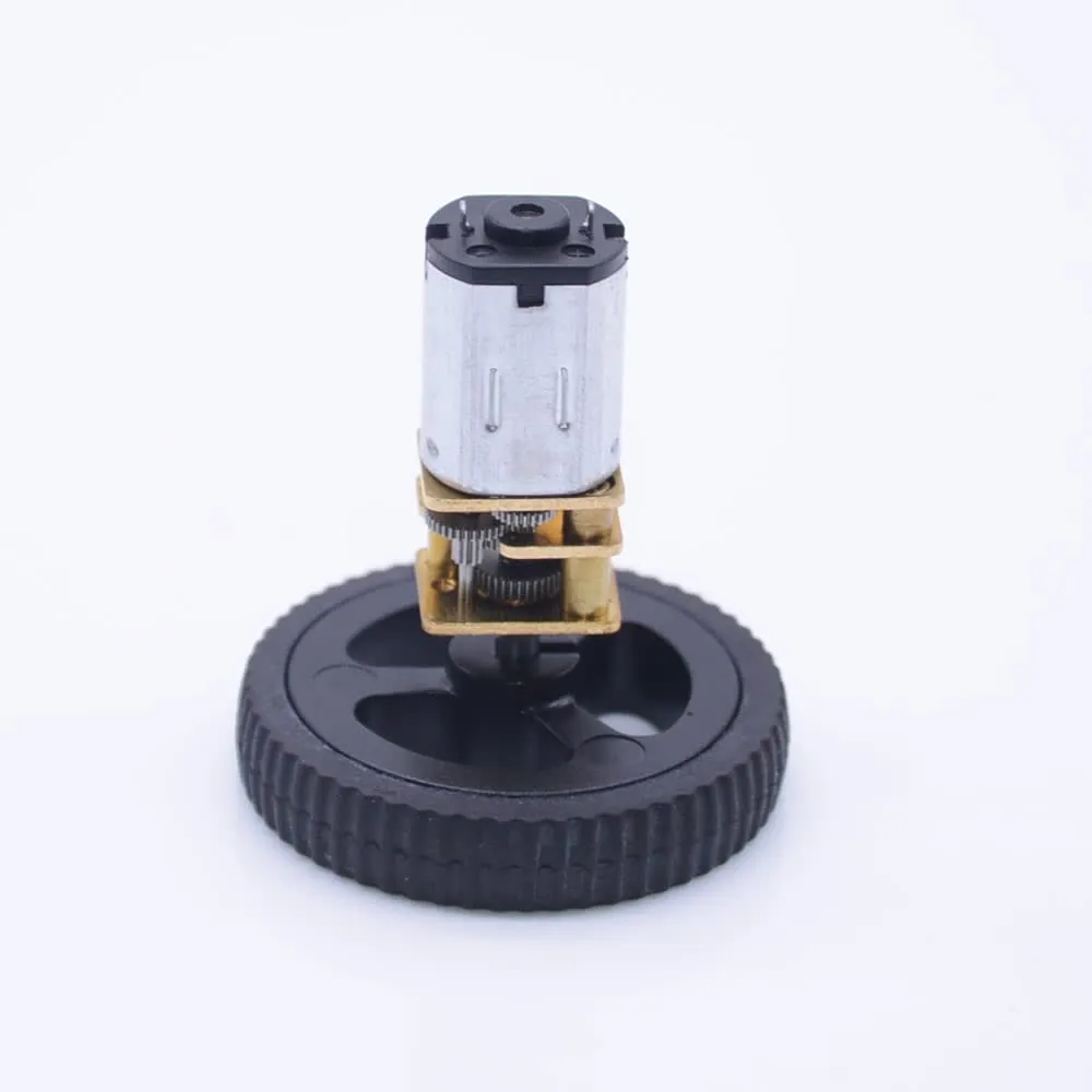 GA12-N20 Mini DC Gear Motor DC3V6V12V Smart Car Robot Kit 34mm Wheels Metal Gear Reduction Low Speed High Torque - (Speed(RPM): 500/ Voltage(V): 3V)