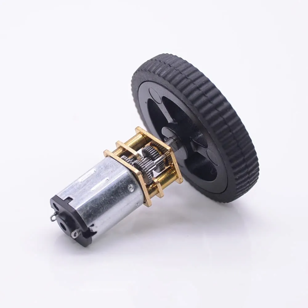 GA12-N20 Mini DC Gear Motor DC3V6V12V Smart Car Robot Kit 34mm Wheels Metal Gear Reduction Low Speed High Torque - (Speed(RPM): 500/ Voltage(V): 3V)