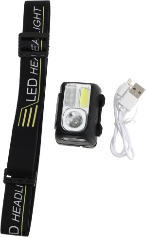 Gadpiparty Sensor Headlamp Led Outdoor Night Torch Waterproof Rechargeable Multi-Function Small Easy to Carry