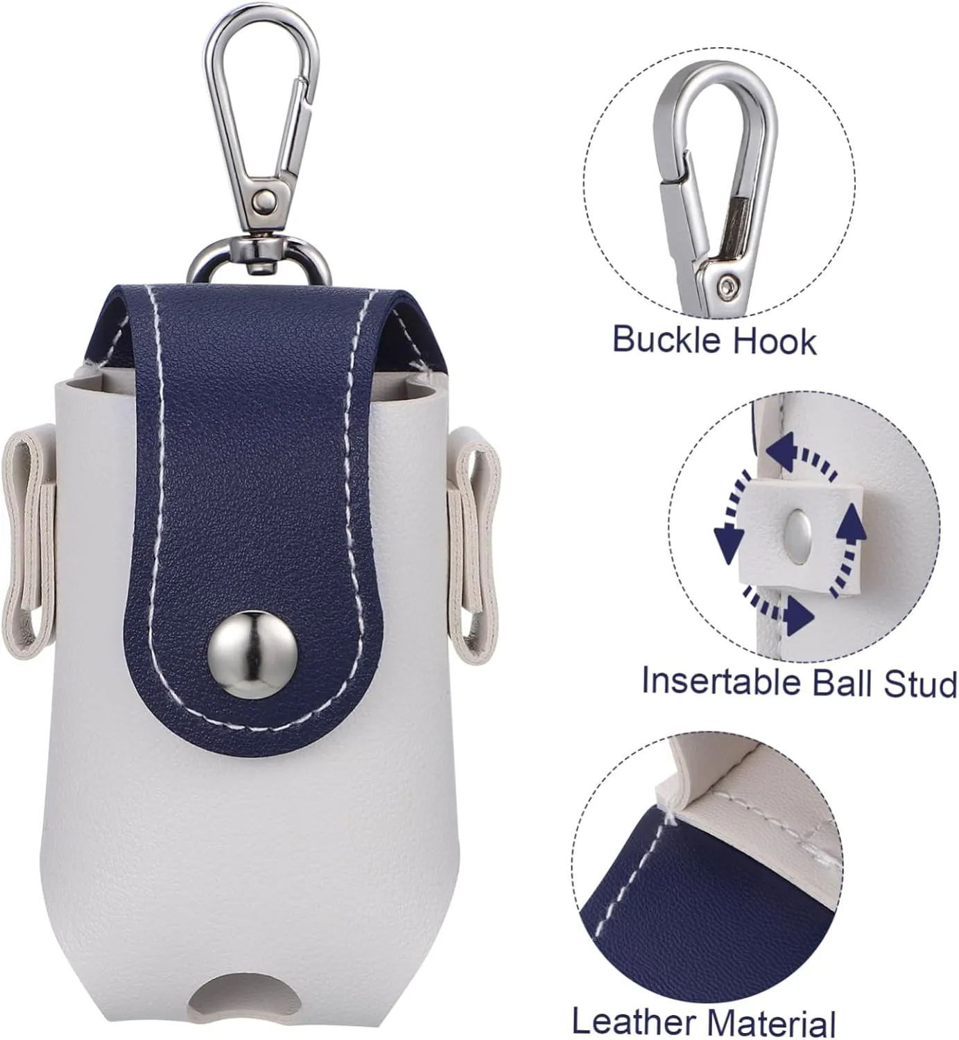 GALPADA Golf Bag Leather Case Golf Bags Small Outdoor Carry Golf Accessories Strap Pouch Golf Ball Simple Shaped