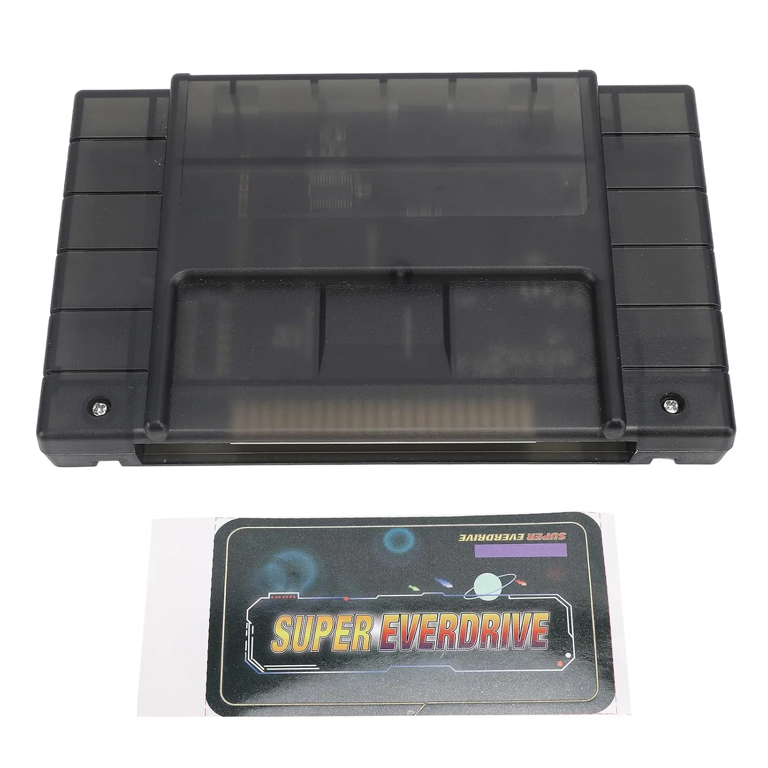 Game Cartridge, 3000 in 1 Video Game Cartridge Card V1.0, Built in 8GB Memory Card, Automatic Save Backup, for SNES for SFC Gaming System (Black)
