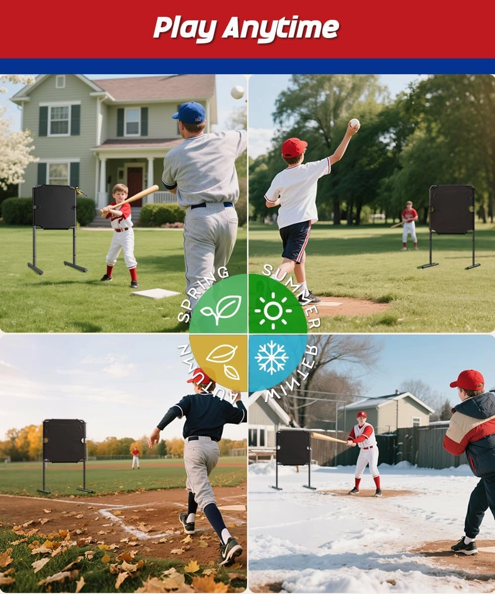 Garbuildman Baseball Strike Zone Target for Plastic Balls, Portable Metal Frame Pitching & Hitting Training Tool for Outdoor