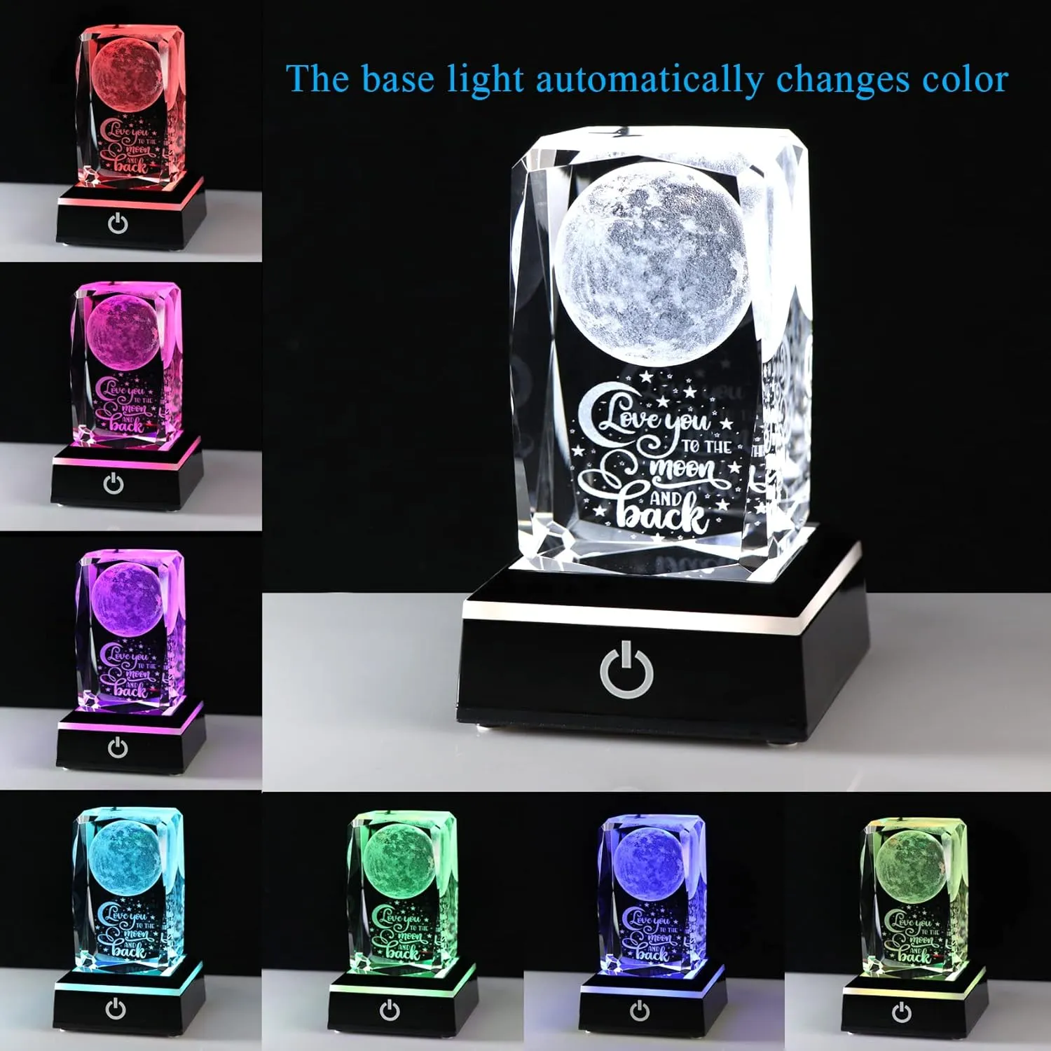 Gifts for Mom from Daughter Mothers Day - Anniversary Wedding Gifts for Couples Her Crystal Engrave I Love You to The Moon and Back Gifts - Unique Birthday Valentines Gifts Her Girlfriend MOM
