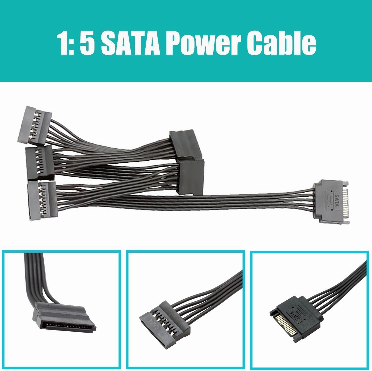GLOTRENDS SA3234-C 4-Port PCIe X4 SATA Expansion Card with SATA and Power Cables, Compatible with Windows,Linux,Mac OS,NAS