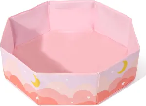 GOGOSO Foldable Ball Pit for Toddlers Large Soft Indoor Outdoor Pop Up Baby Kids Infant Ballpit Big Collapsible Puppy Dog Cat Pits with Basketball Hoop (Balls Not Included), Cloud