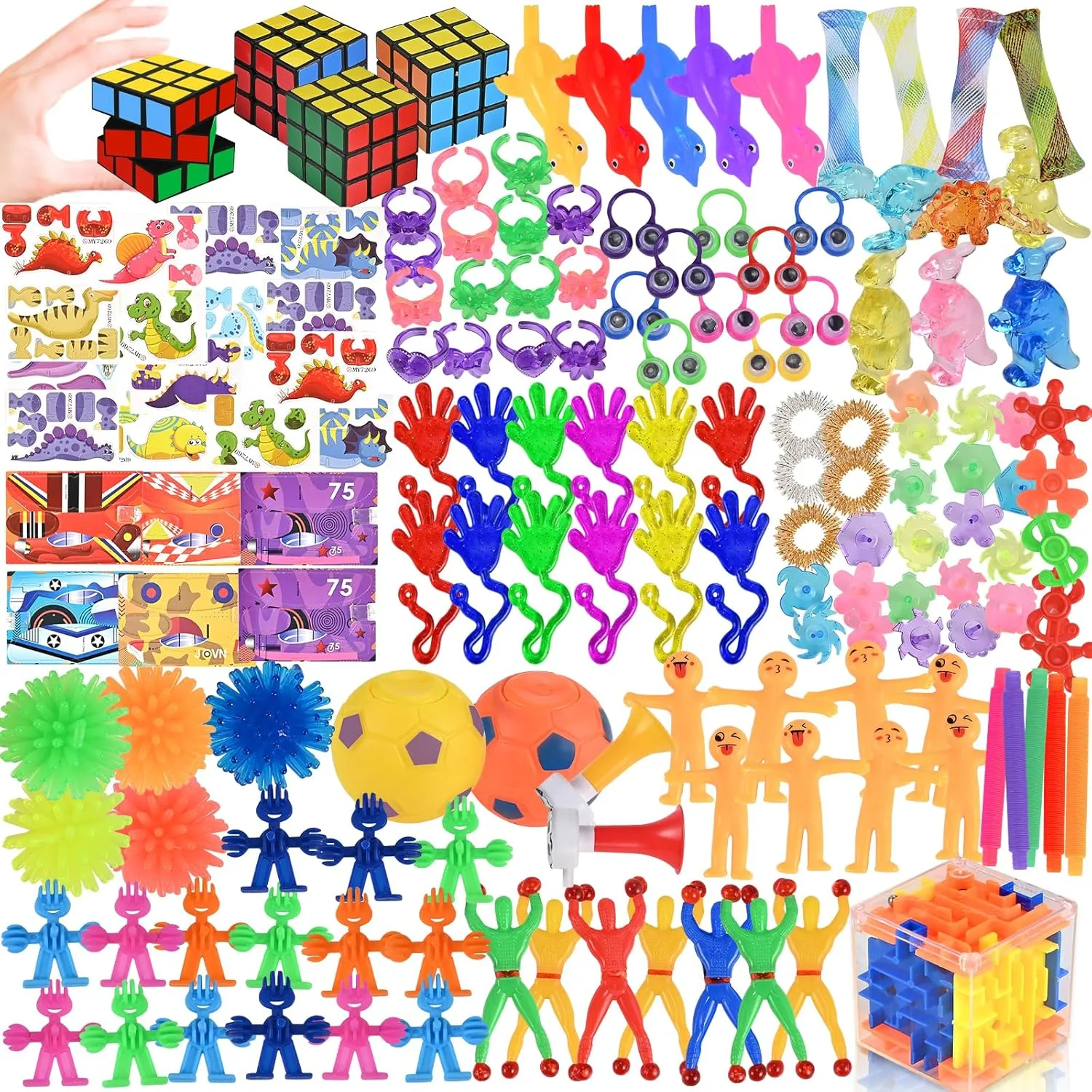 GOLDGE 150-Piece Fidget Toy Pack - Kids Party Favors & Goodie Bag Fillers for Birthdays, Pinata Stuffers, Classroom Prizes, & More - Ideal Bulk Prizes for Schools, Treasure Boxes, & Birthday Gifts