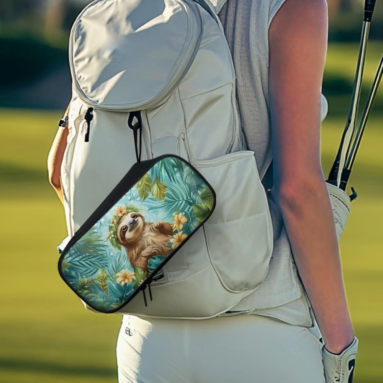 Golf Ball Bag Pouch, Golf Essentials Accessory Bag, Golf Valuables Pouch Golf Gifts for Men Golf Accessories Case Bag