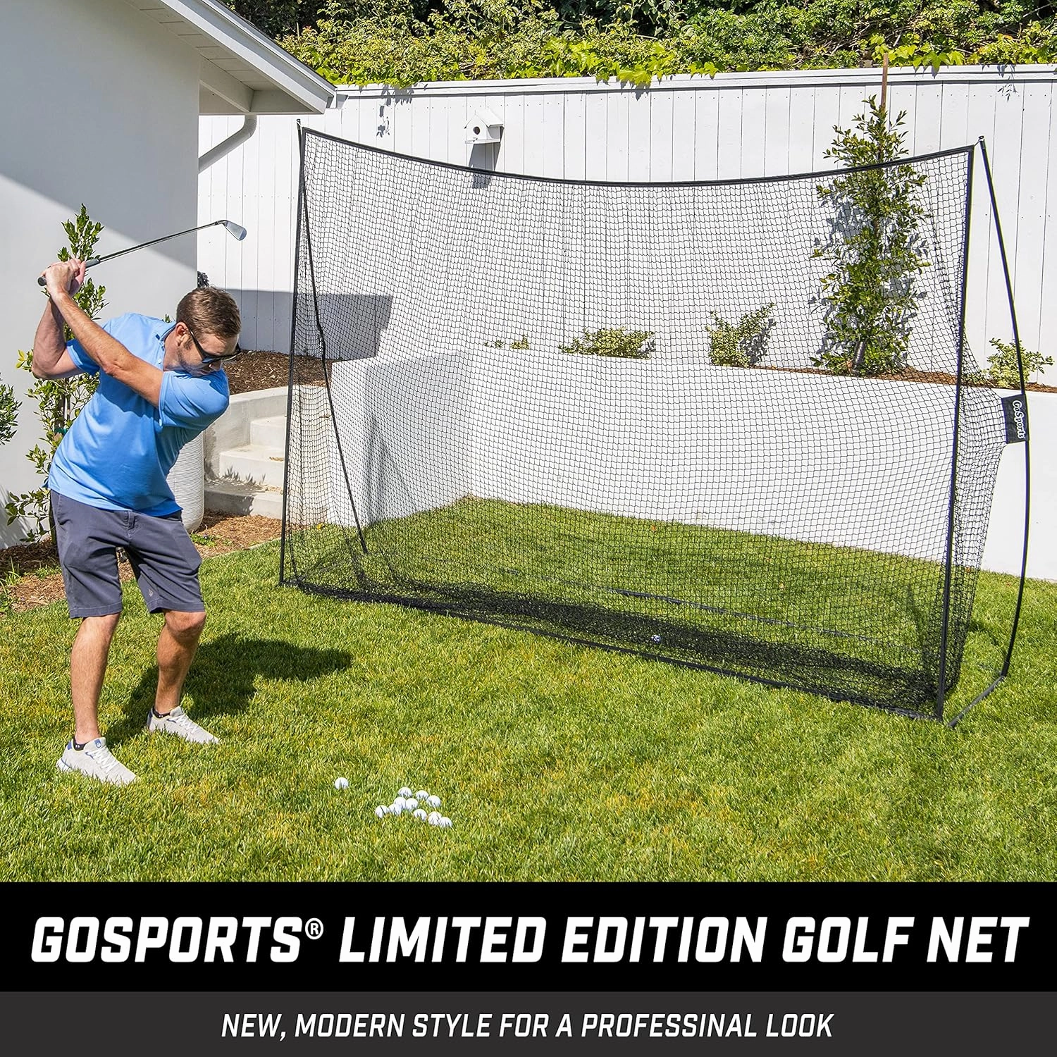 GoSports Golf Practice Hitting Net - Choose Between Huge 10 x7 ft or 7 x7 ft Nets -Personal Driving Range for Indoor or Outdoor Use - Designed by Golfers for Golfers