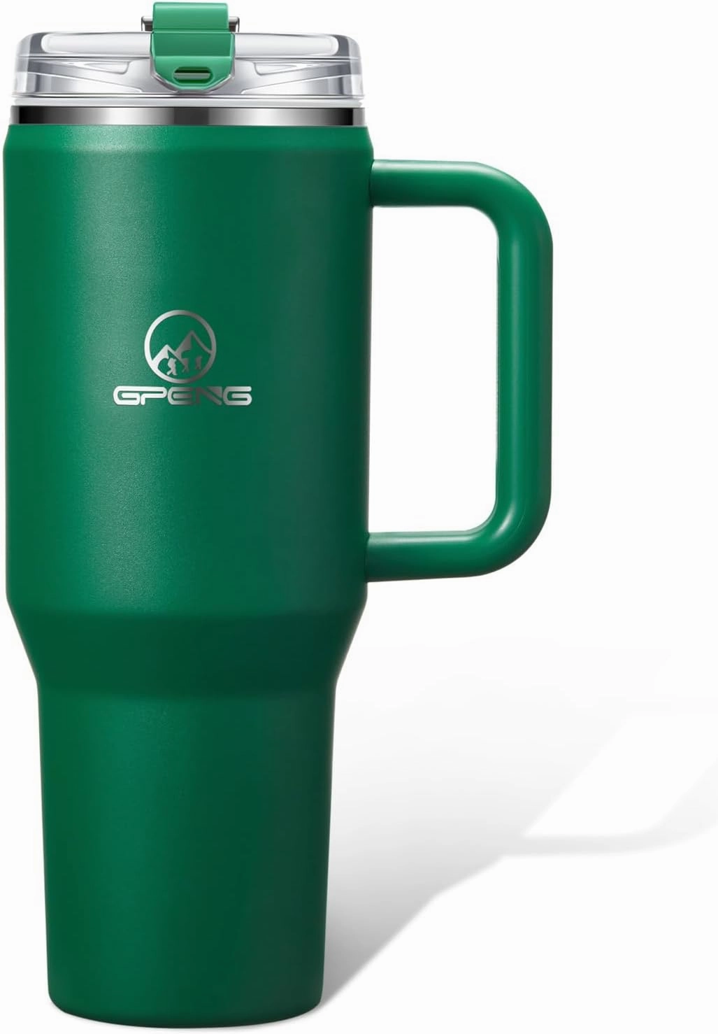 Gpeng 30/40/50 oz Tumbler with Handle, Water Bottles with Straw Lid, Insulated Stainless Steel Travel Mug Cup Holder Friendly, Keep Drinks Cold or Hot for Hours