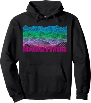 Graphic Mountain Range Terrain Pullover Hoodie