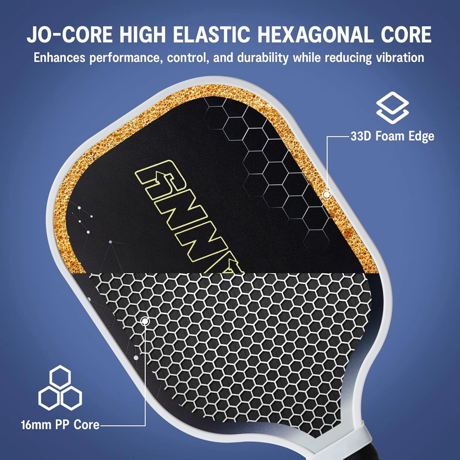 Graphite Pickleball Paddles Set- Premium Rackets Fiber Face & Polymer Honeycomb Core Pickleball Set Includes Pickleball Paddles   Pickleball Balls  Replacement Soft Grip   1 Bag