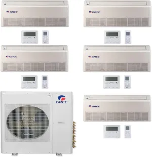 GREE Multi Gen2 Series 42,000 BTU 5-Zone Universal Floor/Ceiling 9K 9K 9K 9K 24K Ductless Mini-Split System