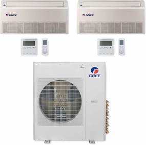 GREE Multi Gen2 Series 36,000 BTU 2-Zone Universal Floor/Ceiling 24K 24K Ductless Mini-Split System