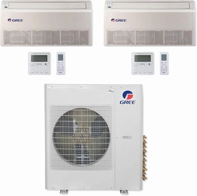 GREE Multi Gen2 Series 42,000 BTU 2-Zone Universal Floor/Ceiling 24K 24K Ductless Mini-Split System