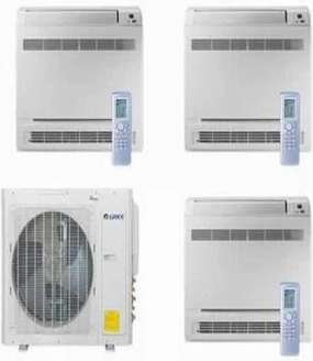 GREE Multi  Ultra Series 36,000 BTU 3-Zone Mini Floor Console 12K 12K 18K Ductless Mini-Split System