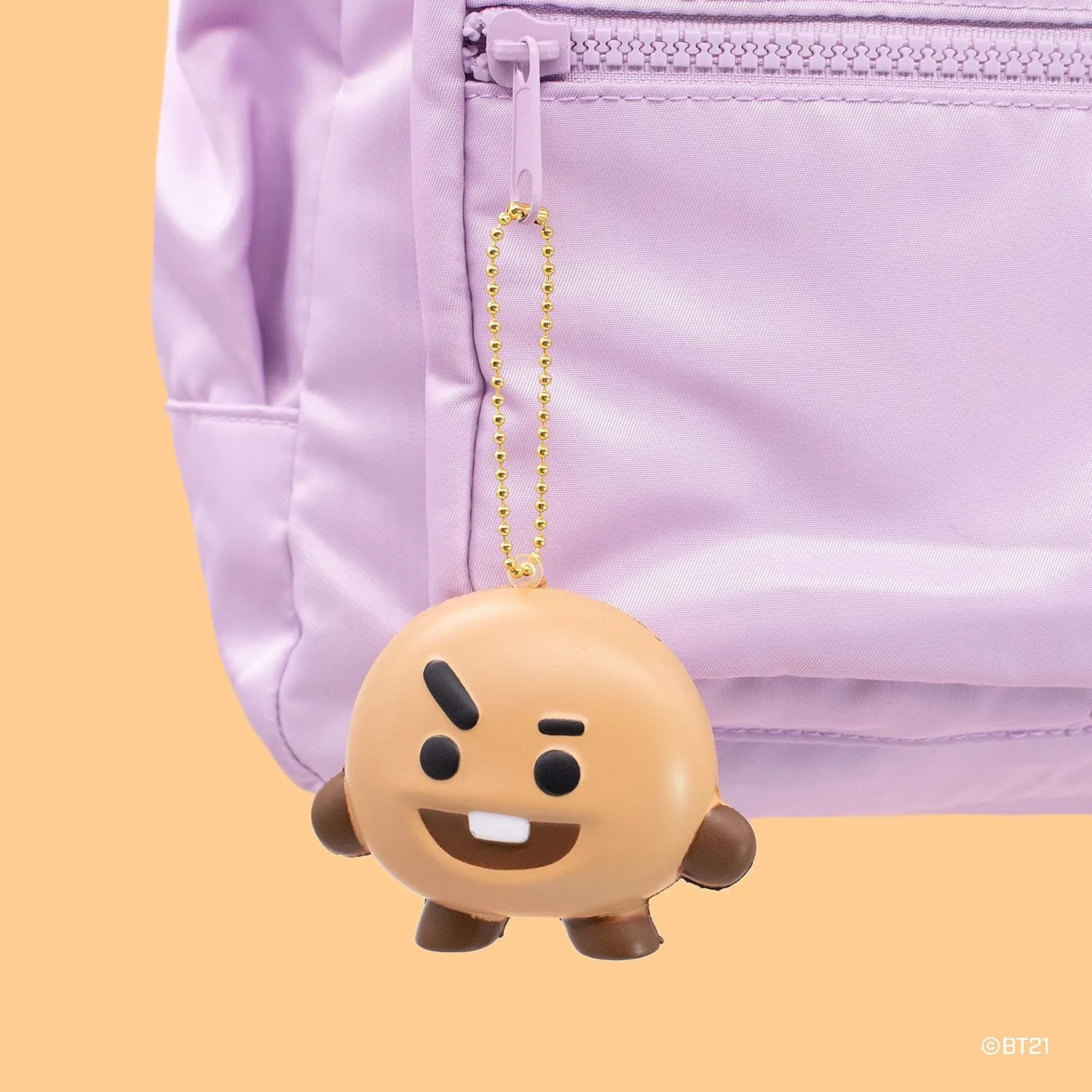 Hamee 2020 Authentic BT21 Characters Collectible Squishy Ball Chain for Kids, 2-Piece Set [Koya, Shooky]