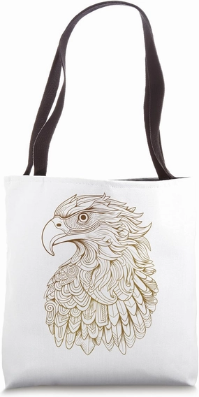 Hawk Bird of Prey, Falconer, Hunting and Bird Watching Tote Bag