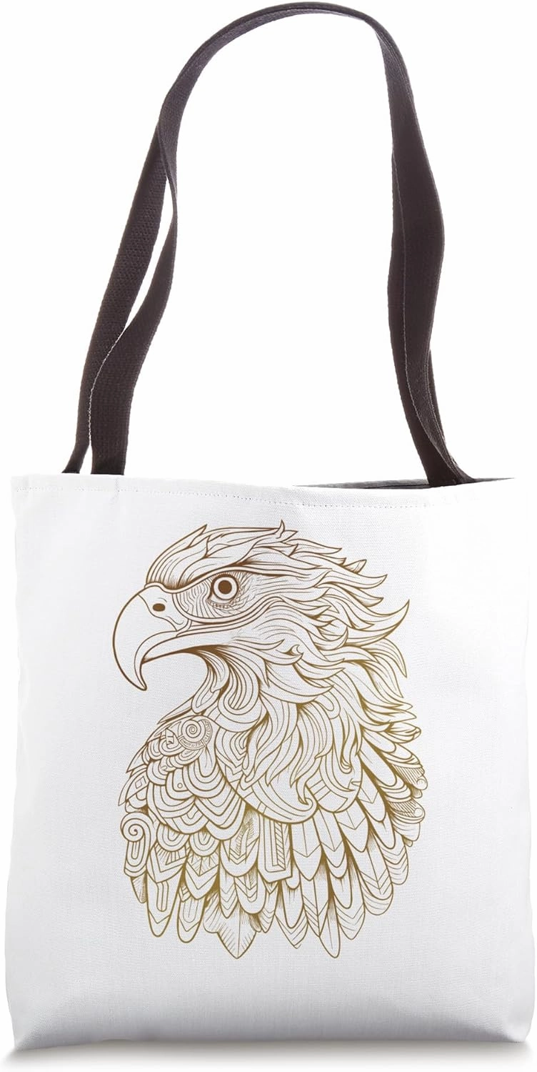 Hawk Bird of Prey, Falconer, Hunting and Bird Watching Tote Bag